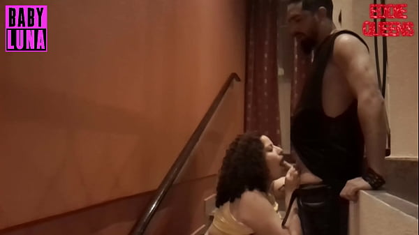 I find my horny neighbor on the stairs while her husband is away from home she lets me fuck her on the stairs and fill her face with cum in the hallway Ft BabyLuna939
