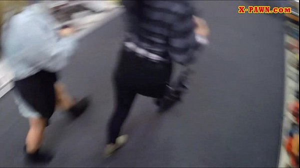Lesbians pawn their asses with nasty dude in the pawnshop