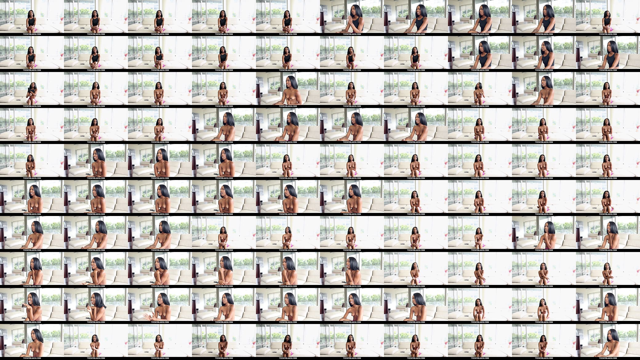 Doggystyled ebony teen 预览图