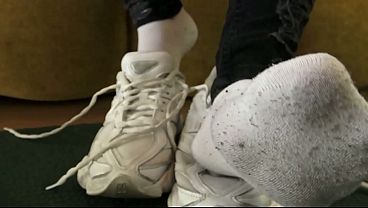 Smell my stinky socks, directly from the sneakerx, you foot sniffer!