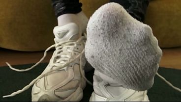 Smell my stinky socks, directly from the sneakerx, you foot sniffer!