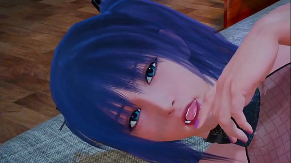 Download Video - Hentai Girl with Blue hair gives blowjob&comma; foot job and take is up the ass