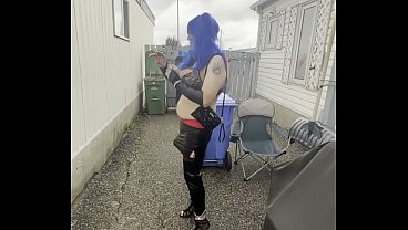 Crossdresser Smoking, Riding Dildo’s, & Drinking own Cum Pov