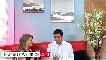 Sexy Holly Wellin has some neighborly fun sliding on some throbbing cock