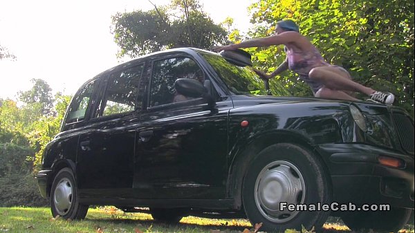 Lesbian female fake taxi drivers had oral