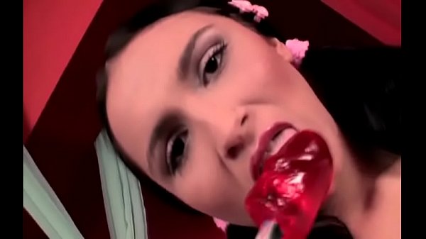 Pleasing young babe in white lingerie delights with two dicks