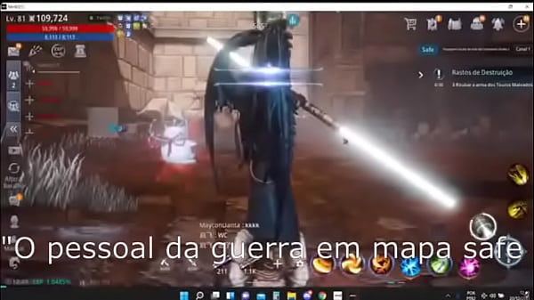 Lanceiro com a lan&ccedil;a enorme deixando geral oprimido