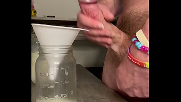 Download Video - Hung Cum God Pumps a Jar Full of His Sperm