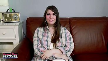 Cute Brunette Coed Strudel Puff Sucks A Cock And Gets Her Twat Fucked!
