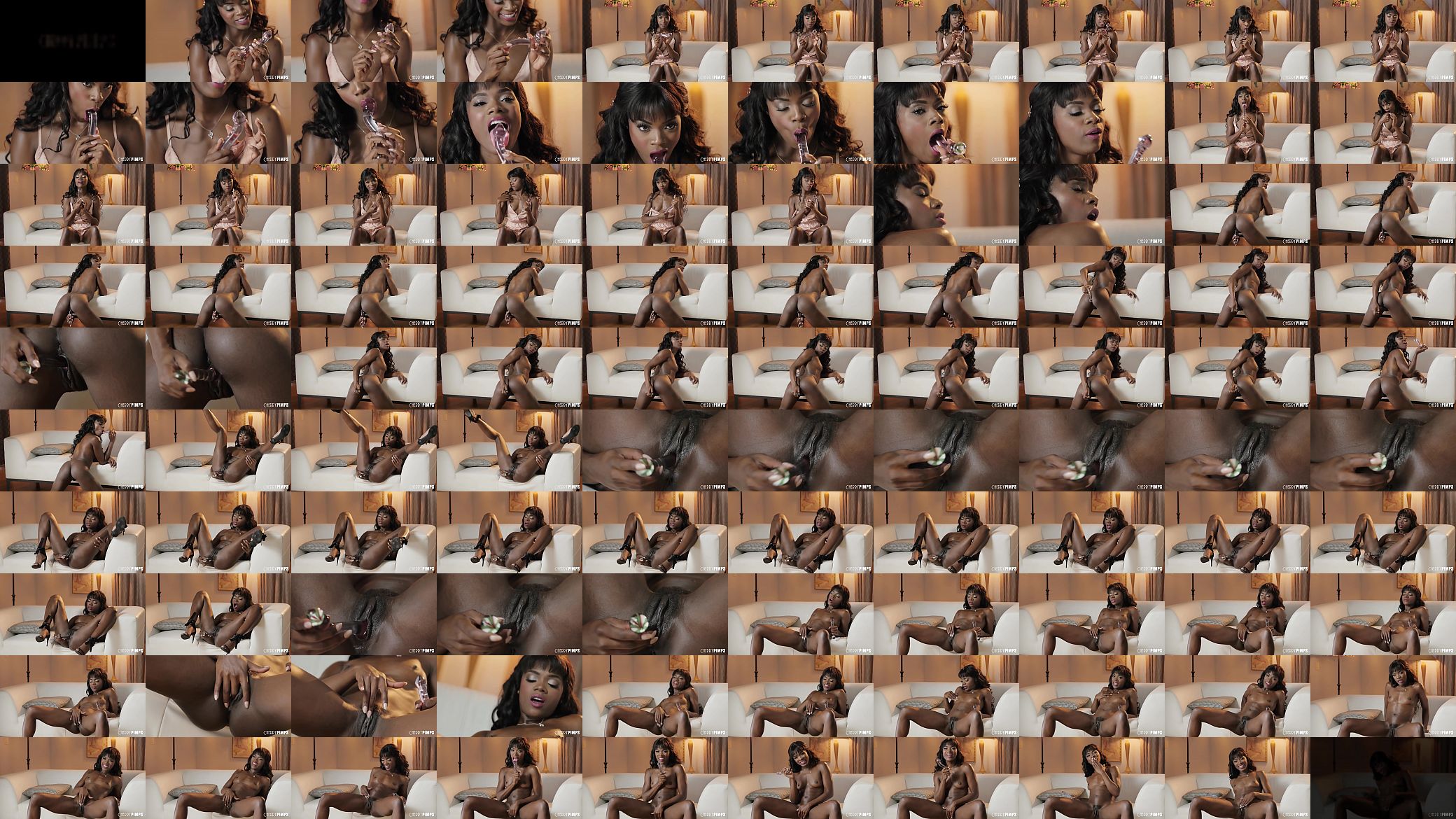 Ana Foxxx Is An Ebony Goddess in Pink Who Uses Her Glass Dildo To Pleasure Herself 预览图