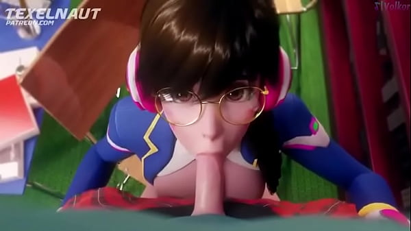 オーバーウォッチの女性がペニスを吸う