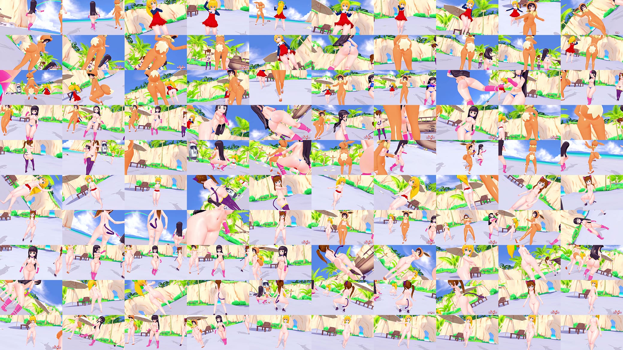 MMD Waifus Dragon Ball Wiggle Wiggle Dance 预览图