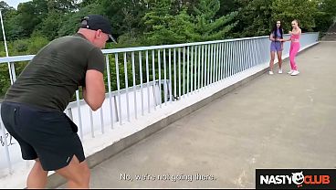 NastyClub - Runner Jenny Wild and Her Sexy Girlfriend Almost Made His Heart Stop!