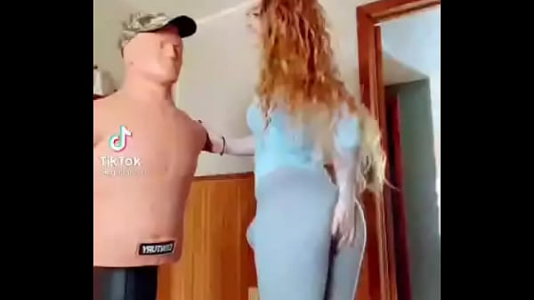redhead hitting puppet