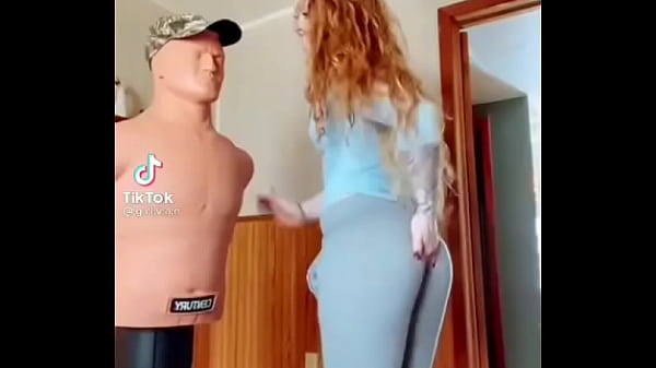 redhead hitting puppet