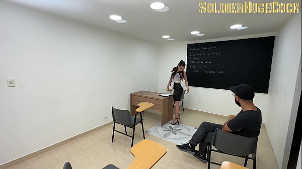 Horny Teacher Begs Principal for a Raw Anal Creampie - "My husband's is smaller"