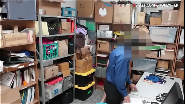 Very tiny tits thief Taylor May gets nailed in LP office