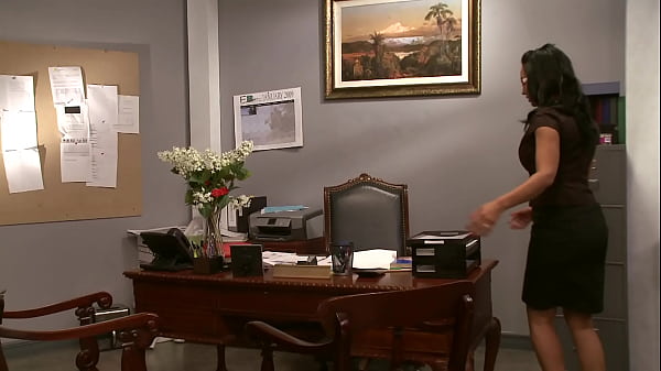 Milf Uses Her Big Tits And Wet Pussy To Make The Boss Man Happy