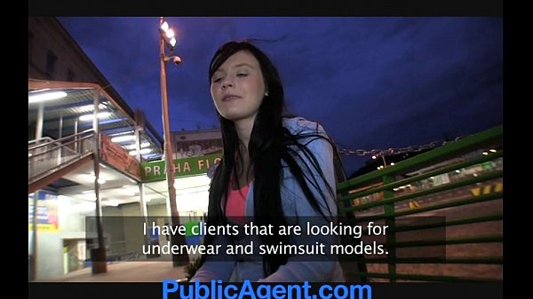 PublicAgent Timea looks great in underwear and sucking my cock.