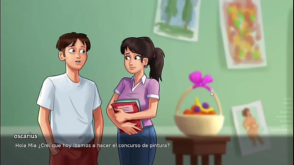 masturbacion al lado de una Milf pervertida que me ayuda - Summertime saga