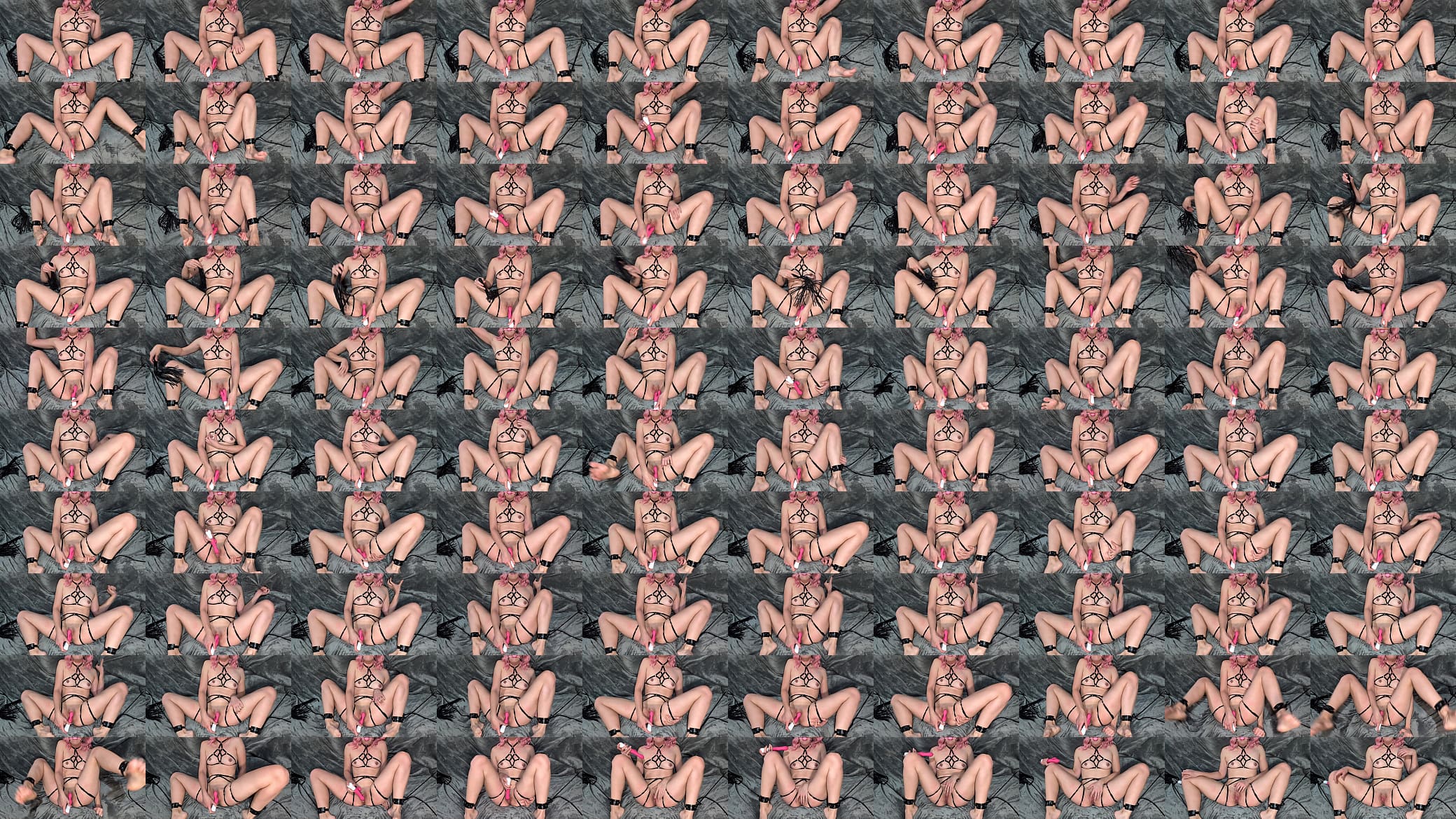 horny white girl with bondage and bdsm fetish solo 预览图