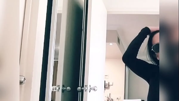 Download Video - tranny stroking her big cock in her hotel balcony