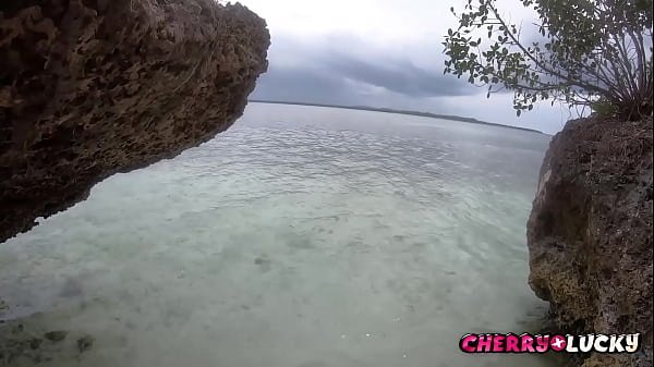 Sucking white dick on the beach