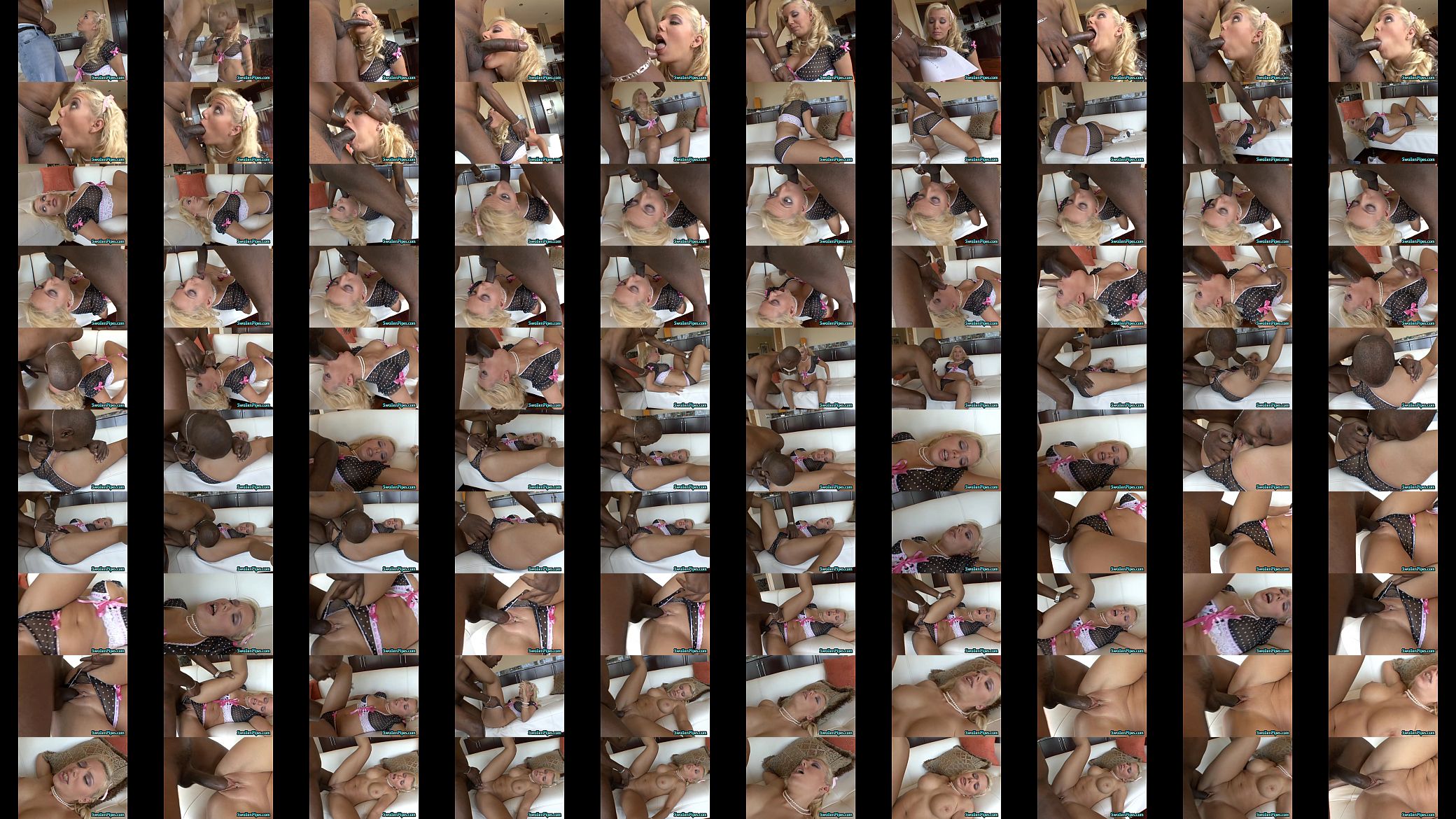 Blonde gets face fucked by black dick 预览图