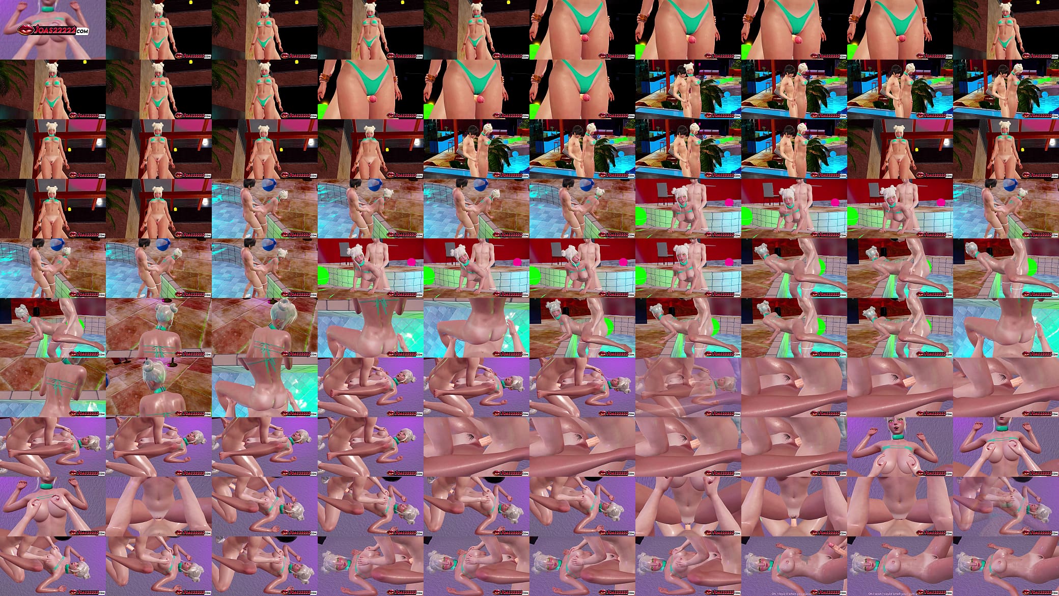 Qiyana&#039;s Swimsuit Pool Party 3D Hentai - Thighjob from Behind, Dick Teasing in Bikini, Pool Doggystyle POV &amp; Missionary with Tits Massage Massive Cumshot 预览图