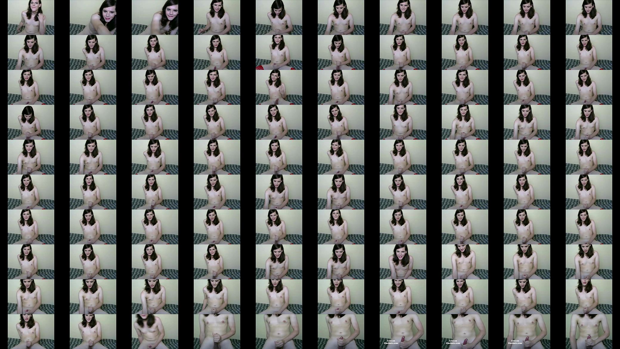 Teen Shecock In Stockings Masturbating To A Hot Cumshot 预览图