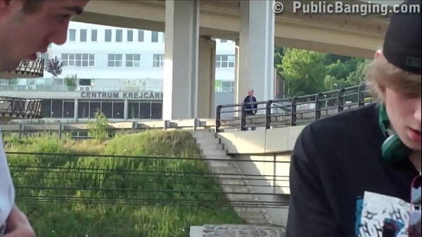 Public - young blonde teen babe PUBLIC gangbang street sex orgy