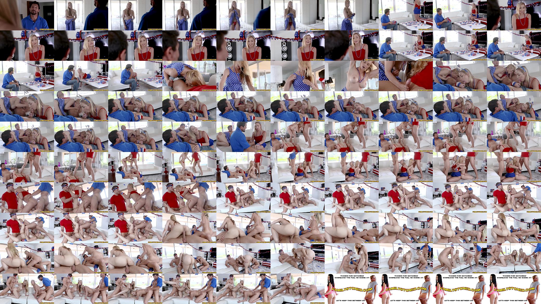 Sarah Vandella and Zoey Parker cock riding on the 4th of July! 预览图
