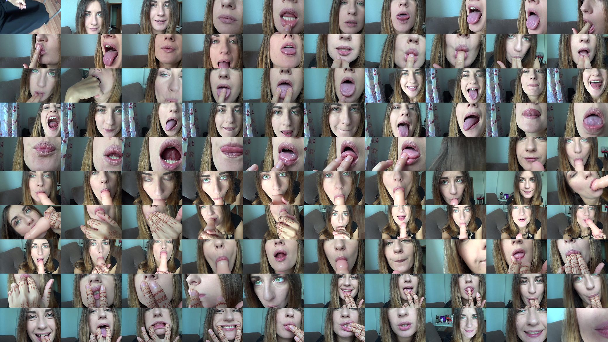 b. Shows Long Tongue and Suck Sex Toy 预览图