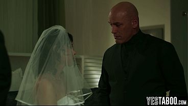 Newlywed MILF bride pounded by husbands stepdad on wedding night