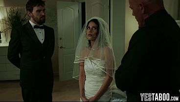 Newlywed MILF bride pounded by husbands stepdad on wedding night