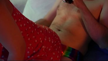 Sweatpants assjob grinding till he CUM in his pants