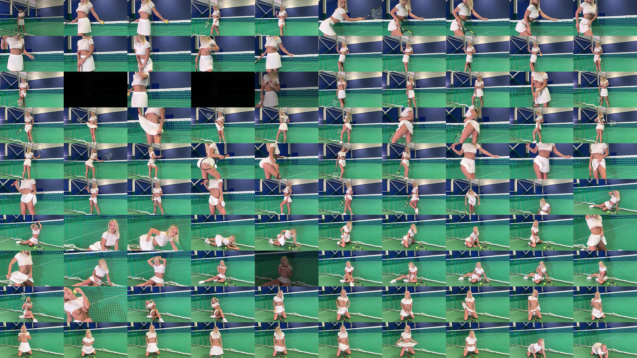A blonde on a tennis court 预览图