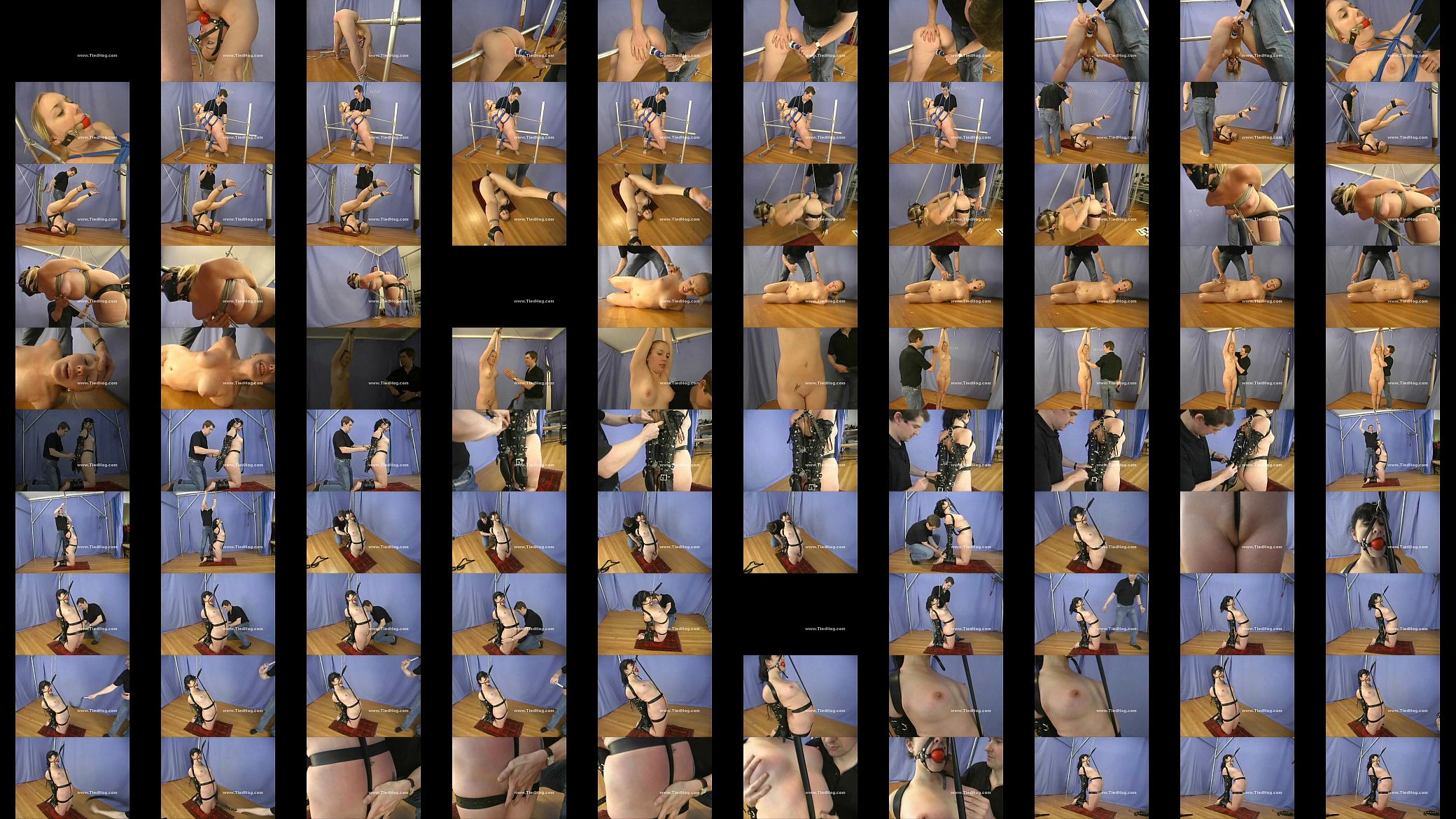 Babe tied naked in difficult position 预览图
