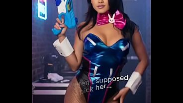 Cindy Starfall Overwatch Cosplay D.va Bunny Dance