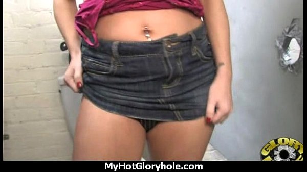 Natural cute black teen tries out gloryhole 6