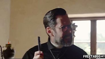 I Seduce My Big Dick Priest, He Fucks Me Like A Whore In His Office & Cums On My Ass - Full Movie On FreeTaboo.Net