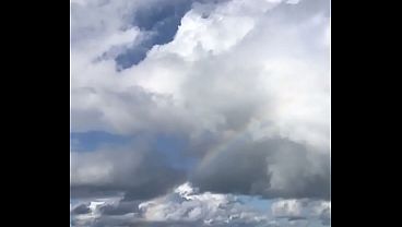 BEACH DAY WITH A RAINBOW