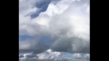 BEACH DAY WITH A RAINBOW