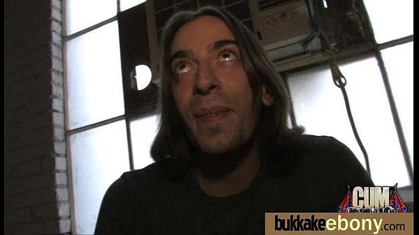 Ebony in a huge bukkake 20