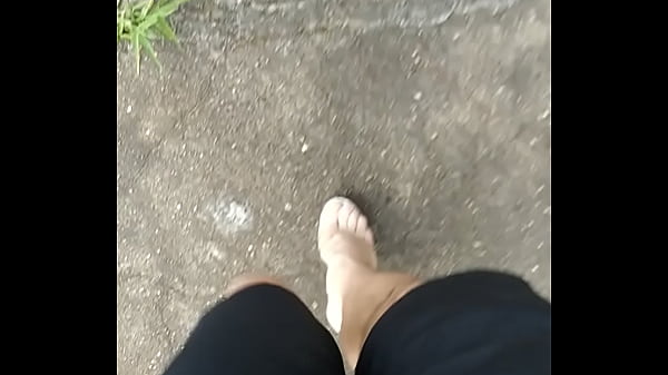 Walking on strippers heels in public