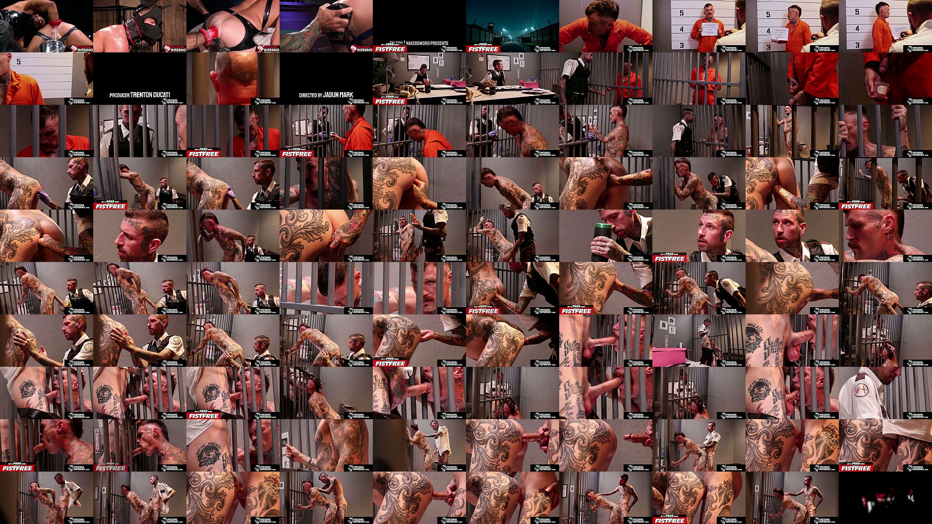 FISTING INFERNO - Warden Ryan Sebastian Fucks Then Fists His Tatted Prisoner 预览图