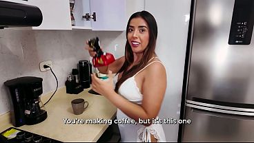 My neighbor knocked on my door for some coffee in the morning and ended up covered in milk.
