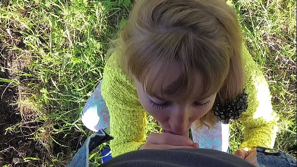 Russian MILF agrees to risky sex in the park with a stranger. POV Public Blowjob and Doggystyle