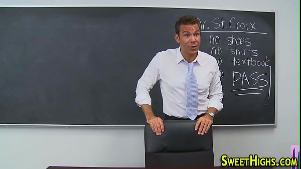 Blonde teen student gets railed