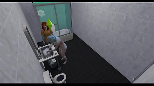 Spying on my stepsisters in the bathroom